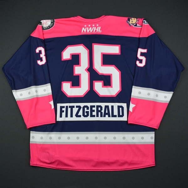 Katie Fitzgerald - New York Riveters - 2016-17 Game-Issued Strides For The Cure Jersey 