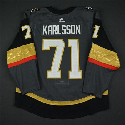William Karlsson - Vegas Golden Knights - 2017-18 Inaugural Game at T-Mobile Arena - Game-Worn Jersey - 1st Period Only