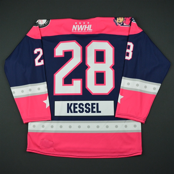 Amanda Kessel - New York Riveters - 2016-17 Game-Issued Strides For The Cure Jersey 