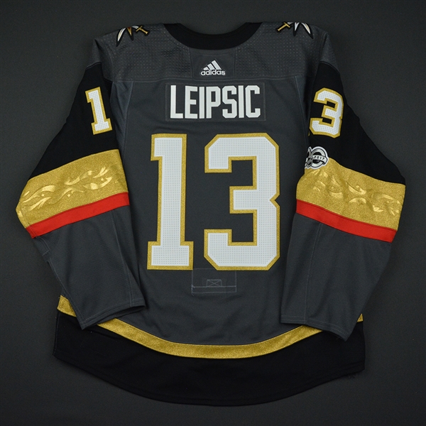 Brendan Leipsic - Vegas Golden Knights - 2017-18 Inaugural Game at T-Mobile Arena - Game-Worn Jersey - 1st Period Only