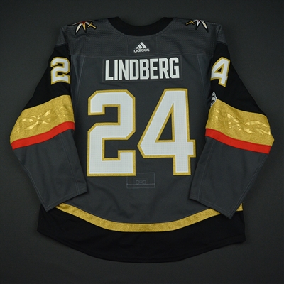 Oscar Lindberg - Vegas Golden Knights - 2017-18 Inaugural Game at T-Mobile Arena - Game-Worn Jersey - 1st Period Only