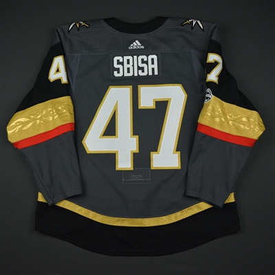 Luca Sbisa - Vegas Golden Knights - 2017-18 Inaugural Game at T-Mobile Arena - Game-Worn Jersey - 1st Period Only