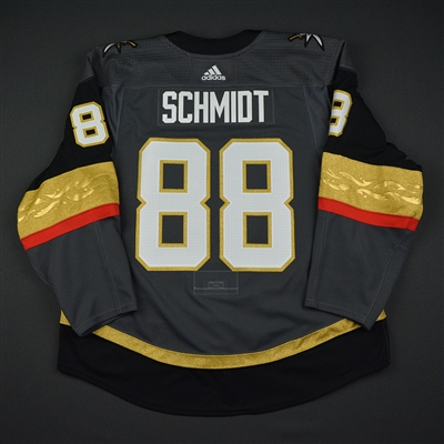 Nate Schmidt - Vegas Golden Knights - 2017-18 Inaugural Game at T-Mobile Arena - Game-Worn Jersey - 1st Period Only