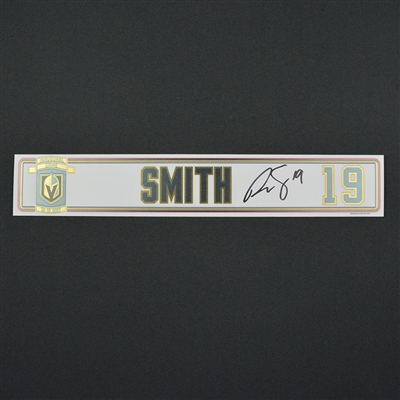 Reilly Smith - Vegas Golden Knights - 2017-18 Inaugural Game at T-Mobile Arena - Autographed Locker Room Nameplate
