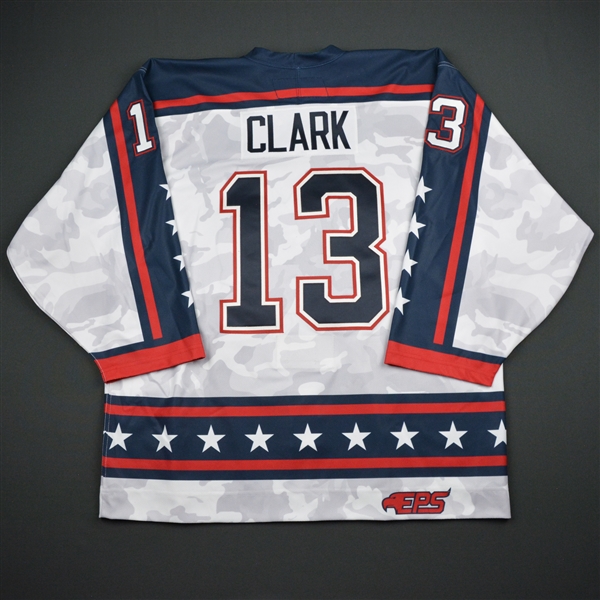 Emerson Clark - Jacksonville Icemen - Military Appreciation Game-Issued Jersey 