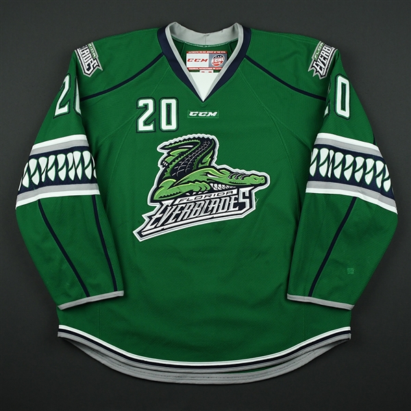 Lot Detail - Clark Bishop - Florida Everblades - Game-Worn Jersey ...