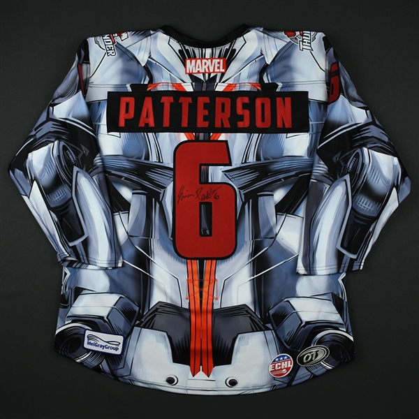 Kevin Patterson - Wichita Thunder - 2017-18 MARVEL Super Hero Night - Game-Issued Autographed Jersey