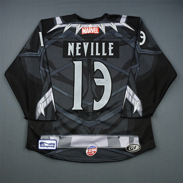 Michael Neville - Florida Everblades - 2018-19 MARVEL Super Hero Night - Game-Worn Autographed Jersey, and Socks