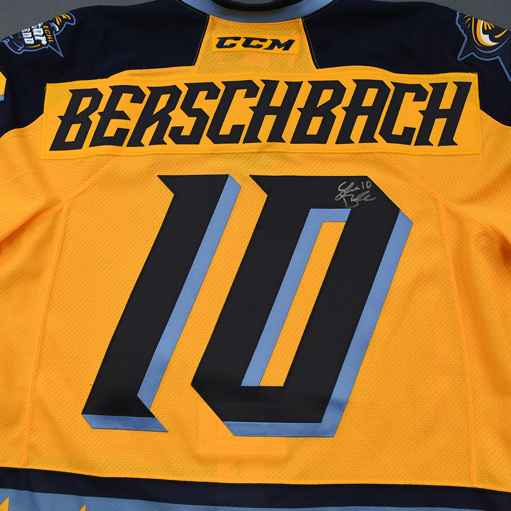 Lot Detail - Shane Berschbach - 2019 CCM/ECHL All-Star Classic - Hooks -  Game-Worn Autographed w/ socks w/C Jersey