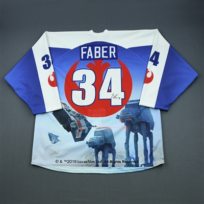 Brock Faber - 2019 U.S. National Under-17 Development Team - Star Wars Night Game-Worn Autographed Jersey