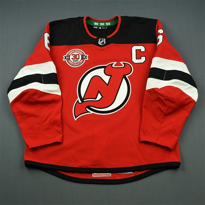  Andy Greene - New Jersey Devils - Martin Brodeur Hockey Hall of Fame Honoree - Game-Worn Jersey w/C - Nov. 13