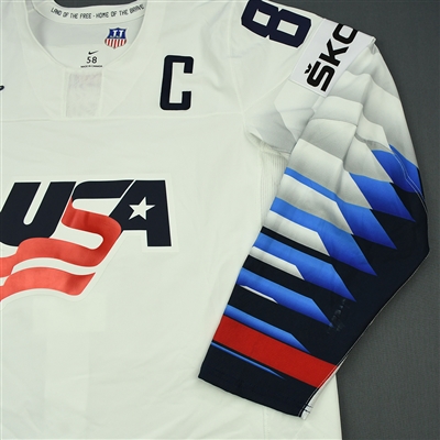 Patrick Kane USA Team Away Premier Olympic Jersey - All Stitched - Nebgift
