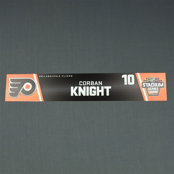 Corban Knight - 2019 NHL Stadium Series - Locker Room Nameplate