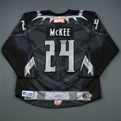 Mike McKee - Tulsa Oilers - 2018-19 MARVEL Super Hero Night - Game-Worn Autographed Jersey and Socks 