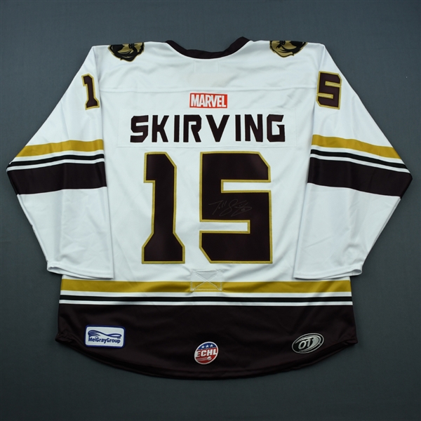 Todd Skirving - NewFoundland Growlers - 2018-19 MARVEL Super Hero Night - Game-Issued Autographed Jersey