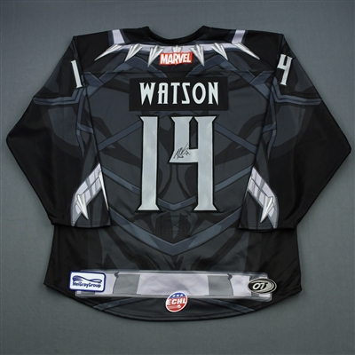 Bobby Watson - Tulsa Oilers - 2018-19 MARVEL Super Hero Night - Game-Worn Autographed Jersey and Socks 