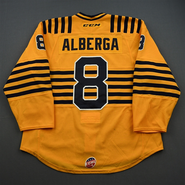 Domenic Alberga - Norfolk Admirals - Game-Worn - Yellow w/C Jersey