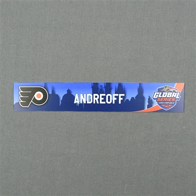 Andy Andreoff - 2019 NHL Global Series Locker Room Nameplate - Game-Issued