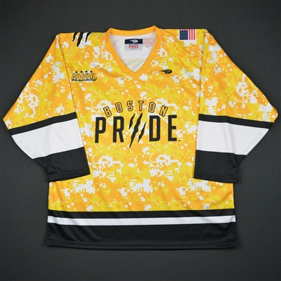 No Name on Back - Boston Pride - 2015-16 - Yellow Camouflage Jersey - Military Appreciation