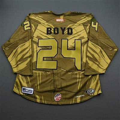 Rich Boyd - Groot - 2019-20 MARVEL Super Hero Night - Game-Issued Jersey 