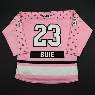 Corinne Buie - Buffalo Beauts - 2017-18 - Strides for the Cure Jersey w/C - Worn January 20, 2018 - MGG011601