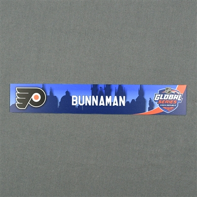 Connor Bunnaman - 2019 NHL Global Series Locker Room Nameplate Game-Issued