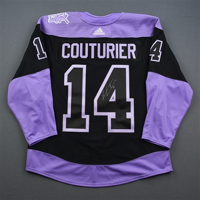 Sean Couturier - Warmup-Worn Hockey Fights Cancer Autographed Jersey w/A - Nov. 25, 2019 & Dec. 17, 2019