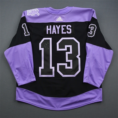 Kevin Hayes - Warmup-Worn Hockey Fights Cancer Autographed Jersey w/A - Nov. 25, 2019 & Dec. 17, 2019