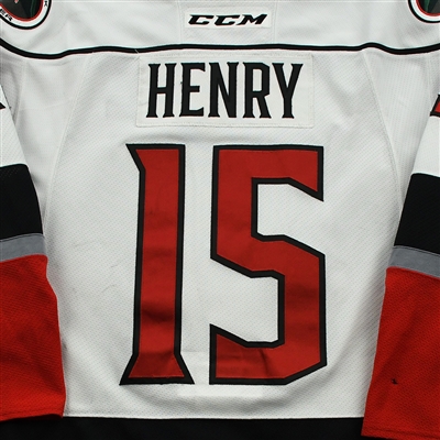 James Henry - Adirondack Thunder - Game-Worn - White w/C - Jersey
