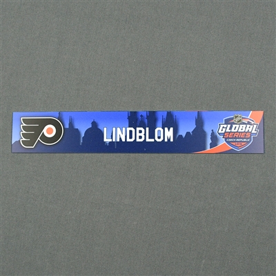 Oskar Lindblom - 2019 NHL Global Series Locker Room Nameplate Game-Issued