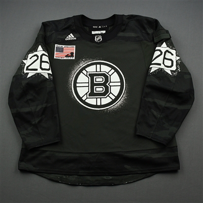 Bruins Wear Camouflage Warmup Jerseys, Dedicate POW/MIA Seat as