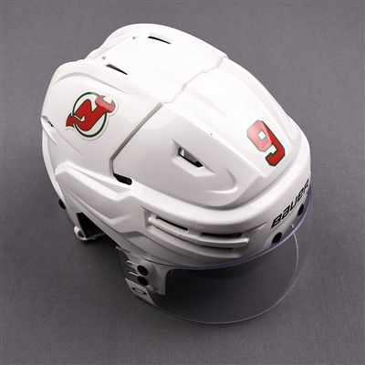 Taylor Hall - Game-Worn Heritage Helmet - 2018-19 NHL Season