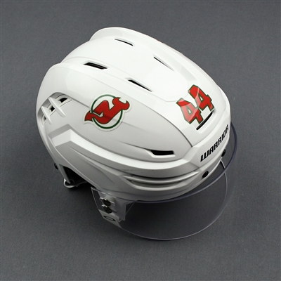 Miles Wood - Game-Worn Heritage Helmet - 2018-19 NHL Season