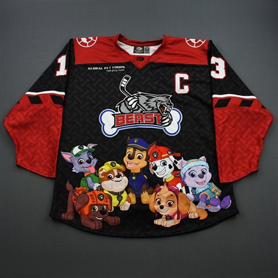 Brandon Marino - Brampton Beast -  Game-Issued - Black w/C - Autographed Jersey