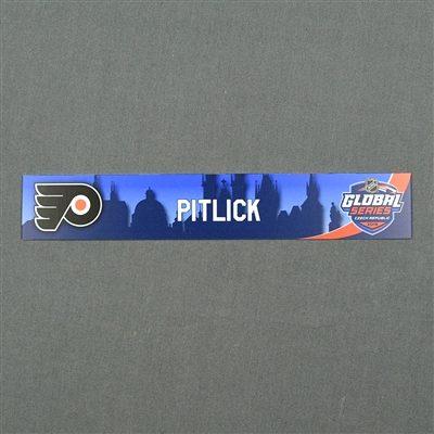 Tyler Pitlick - 2019 NHL Global Series Locker Room Nameplate Game-Issued