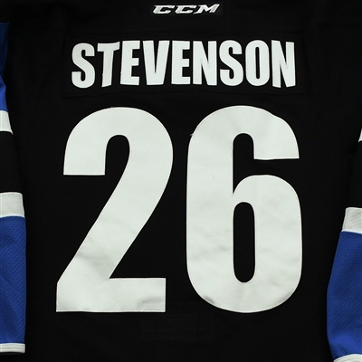 Dyson Stevenson - Wichita Thunder - Game-Worn - Black w/C Jersey 