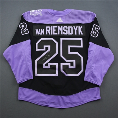 James van Riemsdyk - Warmup-Worn Hockey Fights Cancer Autographed Jersey - Nov. 25, 2019 & Dec. 17, 2019