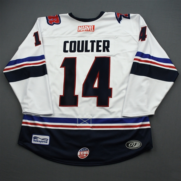 Tyler Coulter - Captain America - 2019-20 MARVEL Super Hero Night - Game-Issued Jersey 