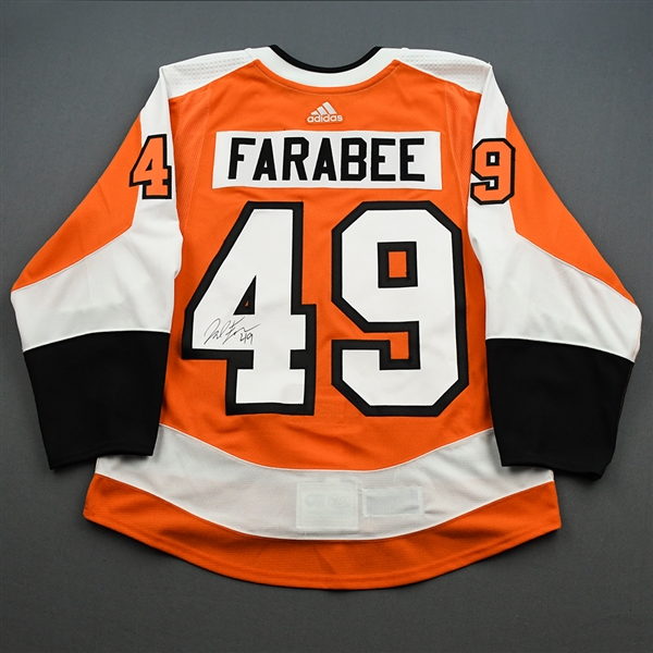 Joel Farabee - Philadelphia Flyers - 43nd Flyers Wives Carnival - Event-Worn Autographed Jersey