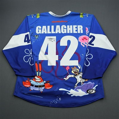 Ty Gallagher - 2020 U.S. National Under-17 Development Team - SpongeBob SquarePants Game-Worn Autographed Jersey