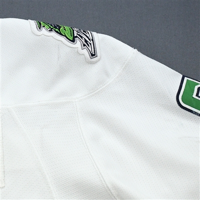 Hunter Garlent - Florida Everblades - Game-Worn - White - Autographed Jersey - 2019-20 Season 