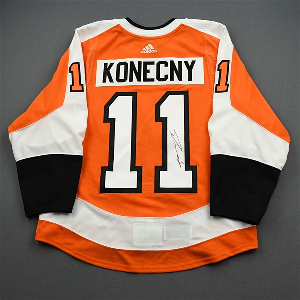 Travis Konecny - Philadelphia Flyers - 43nd Flyers Wives Carnival - Event-Worn Autographed Jersey