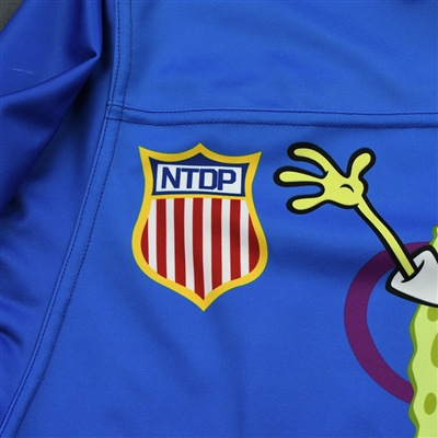 Lot Detail - Colby Saganiuk - 2020 U.S. National Under-17 Development Team  - Spongebob Square Pants Game-Worn Autographed Jersey w/A
