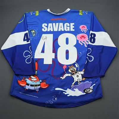 Red Savage - 2020 U.S. National Under-17 Development Team - Spongebob Square Pants Game-Issued Autographed Jersey