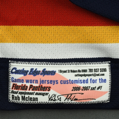 Lot Detail - Janis Sprukts - Florida Panthers - White w/ Puerto Rico  Inaugural Game Patch