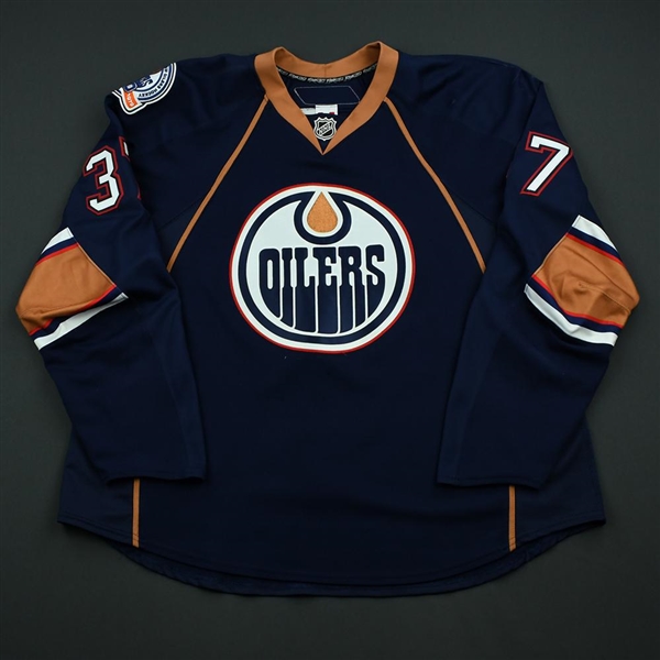 Denis Grebeshkov - Edmonton Oilers - Navy Set 1 w/ 30th Anniversary Patch