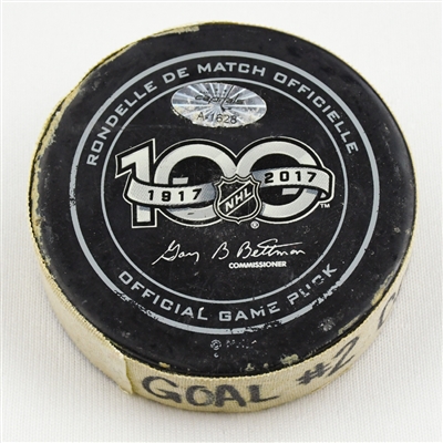 Brett Connolly - Washington Capitals - Goal Puck - February 9, 2017 vs. Detroit Red Wings (Capitals Logo)