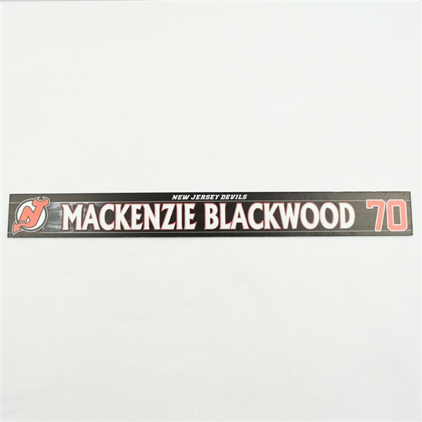 MacKenzie Blackwood - New Jersey Devils Locker Room Nameplate  