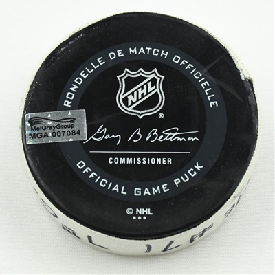 Filip Forsberg - Goal Puck - vs. Coyotes (Predators Logo) - 2020 Western Conference Qualifying Round - Game 1