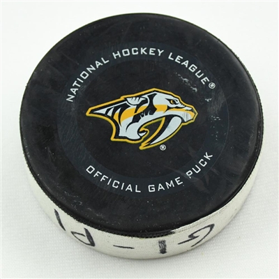 Nashville Predators - Game Puck - vs. Coyotes (Predators Logo) - 2020 Western Conference Qualifying Round - Game 1 - 1st Period